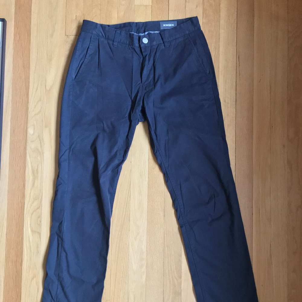 Bonobos Washed Chinos Blue Pants 30x30 Slim Fit